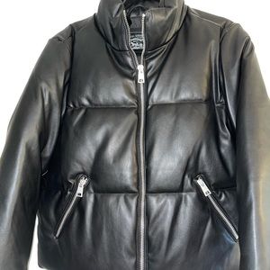 Levi’s Leather Puffer Jacket